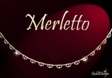 Merletto - náramek zlacený